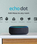 Hella Compact Smart Speaker With Alexa Built In Drops Kickass Soundwaves Smooth For Cozy Rooms Stereo Pairing Ready Charcoal Shell on table.