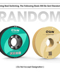 Two eSUN 3D printer filament spools shown with random selection note, black and gold spool design visible.