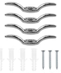 Metal Cord Cleats For Blinds With Rope Cleat Double Hole Positioning Hook And Screw Beefy Wall Mount Replacement Four Piece Set