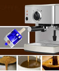 15 Bar Espresso Machine With Steam Nozzle For Cappuccino And Latte Frothing Milk Foam 920W Power 1.5L Removable Drip Tray