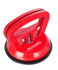 100 Lb Aluminum Glass Suction Cup With Locking Handle Heavy Duty Vacuum Lifter For Moving Tile Marble Panel Door Window Installer Tool with red handle.