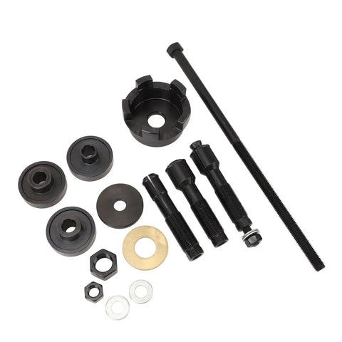 Pro Level 14 Piece Motorcycle Wheel Bearing Puller Tool Kit For Removing And Installing Bearings 075 In 1 Inch With Carrying Case So You Can Get The Job Done Right And Feel Like A Boss With These Sick Tools Every Single Day., black metal bearing puller parts, 19mm and 25mm, with threaded rods and washers