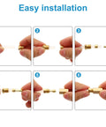 Step-by-step installation of Brass Compression Ferrules Kit For Three Eighths Inch OD Hose Go To Fittings For Air Water Gas Lines 20 Pack