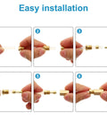 Installation steps for Brass Compression Inserts Kit 25 Piece 8mm OD By 6mm ID Tube Inserts