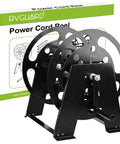 Heavy Duty RV Power Cord Reel For Fifty Amp Cables Holds Up To Fifty Feet Of Six Three Plus One Eighth AWG Cable All Metal Winding Reel