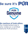 3-In-1 Lead-Reducing Faucet Water Filter System For Sink, NSF And WQA Certified, Genuine PUR trademark and filter image