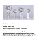 Rock Solid Rod End Bearings 2 Pack With M3x05mm Male Female Threads, bearing steel, compact design, smooth operation.