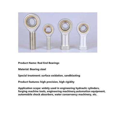 Rock Solid Rod End Bearings 2 Pack With M3x05mm Male Female Threads, bearing steel, compact design, smooth operation.