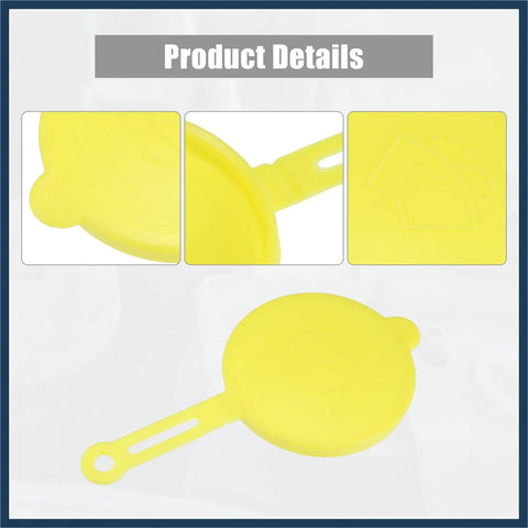 Yellow Windshield Washer Fluid Reservoir Cap Cover Replacement For Nissan Frontier Sentra 200SX Pathfinder Xterra D21 - Stylish Design, OE-Quality