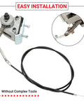 56 Inch Go Kart Brake Cable Kit For Predator 212cc 196cc And GX Series Engines, shown with components and easy installation diagram.