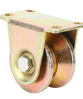 Beefy 45 Steel V Track Sliding Gate Rollers Set Heavy Duty Industrial Gate Guide Wheels Visible Thick Steel Construction