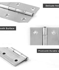 Straight Up Premium Stainless Steel Folding Butt Hinges For Cabinets, Silver Brushed Finish With Smooth As Silk Motion And Included Mounting Screws, showing detailed hinge surface and structure.