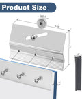 4 Pack M6053 Frameless Shower Door Roller Assemblies with Three Quarter Inch Plastic Wheels and Ball Bearings, Chrome Aluminum Bracket Replacement Kit for Glass Sliding Doors Parts Includes Mounting Screws, product size diagram showing dimensions and bracket details
