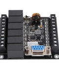 Rock Solid 24V DC PLC Control Board With FX1N-14MR Relay Module For Industrial Automation, top view showing detailed components.