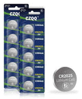 Hella Reliable Cr2025 Lithium Coin Cell Batteries 10 Pack 3 Volt 160 Mah packaged in a compact backing for easy installation.