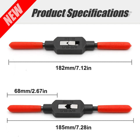 Adjustable Handy Tap Wrench Set With Three Size Jaws From One Sixteenth To Three Eighths Inch Tap Holder Reamer Hand Tapping Tool