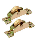 Top Shelf Single Roller Sliding Window Sash Pulley Wheel Replacement 2 Pack Heavy Brass Track Rollers, durable brass, 60x20mm size.