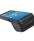 High Speed Mobile Pos Receipt Printer With 6.2 Inch Touch Screen 58mm Thermal Printer on a sleek black body, compact design.