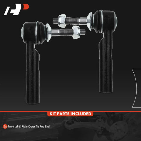 Front Outer Tie Rod End Replacement For Ford Expedition 2003 2004 2005 2006 And Lincoln Navigator 2003 2004 2005 2006 Helps Fix Uneven Tire Wear And Restore Precise Steering With Easy Installation And Long Lasting Rock Solid Durability., 2 front outer tie rod ends with threaded studs