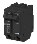Heavy Duty 50 Amp Double Pole Circuit Breaker Built Tough As Nails For Hella Reliable Home And Workshop Panels with ON/OFF switches.