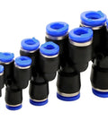 Super Cool 6mm Push Fit Pneumatic Hose Connector Kit With 24 Pieces For Easy Air Line Quick Release And Perfect Precision Fitting Use In Tight Spaces, black brass connectors