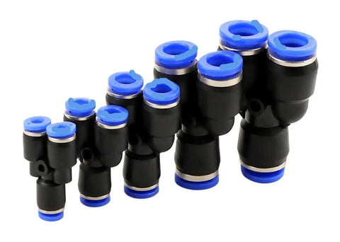 Super Cool 6mm Push Fit Pneumatic Hose Connector Kit With 24 Pieces For Easy Air Line Quick Release And Perfect Precision Fitting Use In Tight Spaces, black brass connectors