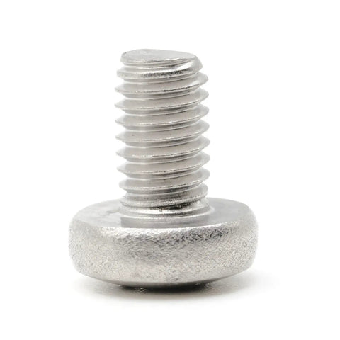 Close-up of a License Plate Screws For Audi VW Mercedes That Really Fit M6-1.0 x 10mm Stainless 18-8 A2 Grade Bolt
