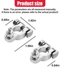 Top Shelf Car Battery Terminal Connector Kit With Beefy Positive And Negative Post Clamps Ride Ready Auto Marine Gear, size measurements displayed.