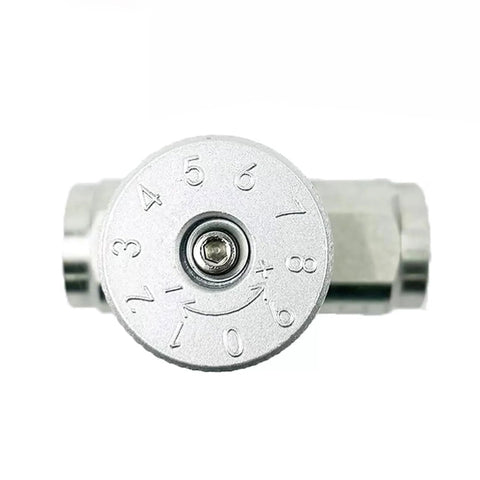 TaixinHyd hydraulic flow-control needle valve, 1/4 in NPT, silver metal body.