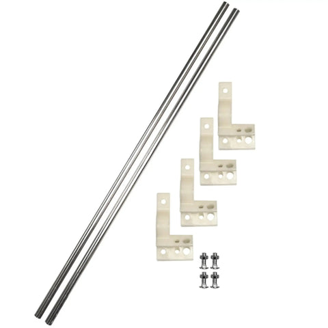 Telescoping Martin House And Gourd Poles Two Pack For 15 Foot White Steel Birdhouse Poles With Key Locks Ground Sockets And Brackets For Hanging Gourds Built Tough Durable Outdoor Mounting Kit Made In USA