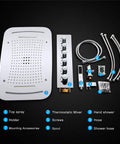 Top Shelf Led Ceiling Shower Set With Five Dynamic Modes Serving Heavy Rainfall Smooth Waterfall And Chill Spa Mist Directly In Your House Bathroom For Prime Weekend Vibes; components including shower panel and mixer.