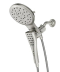 Verso Spot Resist Nickel Round Rain Shower Head With Detachable Handshower Magnetic Docking System And 60 Inch Metal Hose