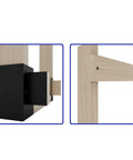 Heavy Duty Firewood Log Storage Brackets Set With Adjustable Length For Indoor And Outdoor Fireplace Wood Holder
