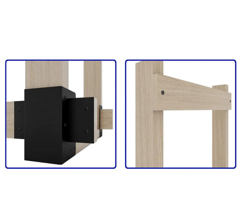 Heavy Duty Firewood Log Storage Brackets Set With Adjustable Length For Indoor And Outdoor Fireplace Wood Holder