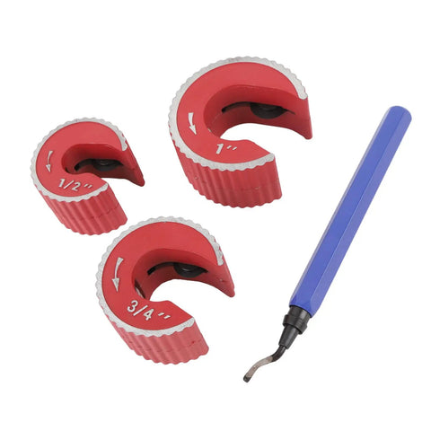 Go To Copper Tubing Cutter Set with One Half Inch, Three Quarter Inch and One Inch Cutters for Auto Brake Lines and Cooling Lines