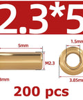 Top Shelf Pure Brass Hollow Rivet Eyelets For Leather And Heavy Duty Fabric Crafting Secure Fastener Clips 200 pcs dimensions 2.3mm x 5mm