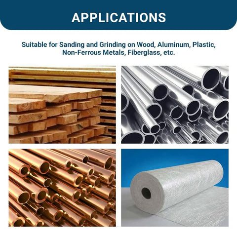 Applications of Heavy Duty 2 By 36 Ceramic Sanding Belts for Grinding Deburring and Metal Finishing. Wood, aluminum, fiberglass shown.