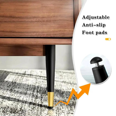 Adjustable Metal Table Legs Four Pack Replacement For Desks Chairs Sofas Cabinets Dressers Beds Black 60 Cm Tall Built To Last