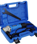 Lmaoss 500W Electric Sheet Metal Nibbler Cutter With 2000Rpm High Speed For Steel Aluminum And 16 Gauge Thick Metal in blue case with wrench.