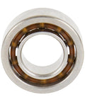Ten Piece R188 Deep Groove Ball Bearings With Nylon Cages And C3 Clearance Optimized For Fidget Spinners close-up view showing inner ring and nylon cage.