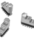 Bulletproof Three Piece Inside And Outside Jaw Chuck Set Featuring Self Centering Grip For Lathe Machining Precision Metalworking Tools showing three jaw chucks.
