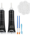 Black Leather And Vinyl Repair Kit For Car Interiors Home Furniture Couches And Kicks includes two filler tubes, brushes, and palette.