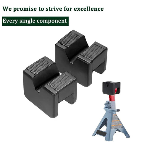 Four Rubber Car Jack Stand Pads With Grooved Design And Non Slip Surface Floor Jack Support Adapters for automotive frame protection