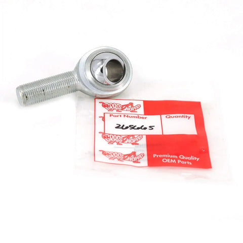 Rod End For Radius Arm Assembly Heavy Duty Lawn Mower Replacement Part OEM 265665, threaded metal joint with Grasshopper label