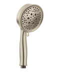 Brushed Nickel Handheld Showerhead With Four Functions Full Spray Invigorating Spray Targeted Massage And Combo WaterSense Certified Eco Performance 164927BN