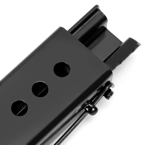 Close-up of Universal Seat Sliders and Mounting Track Kit With Dual Locking Rails, Heavy Duty Steel Construction, Black Coating