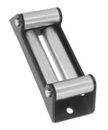 Heavy Duty Roller Fairlead 6000LB Load Capacity For Electric Winches Steel Cable Guide front view, steel rollers and black mount