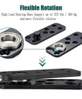 Hidden Door Pivot Hinge Stainless Steel 360 Degree Built Tough Heavy Duty Up To 570 Lbs Load Bearing Black For Secret Doors or Concealed Bookcase Doors And Installable For Hidden Bookcase or Secret Wall Doors In Modern Homes, detailed view of components.
