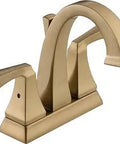 Dryden Champagne Bronze Centerset Bathroom Faucet With Diamond Seal Technology And Metal Drain Assembly