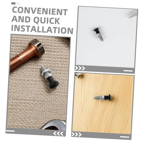 Built Tough Stainless Steel Reset Spring Plunger Featuring Self Locking Control Knob And Rapid Return Indexing Pin on textured surface.